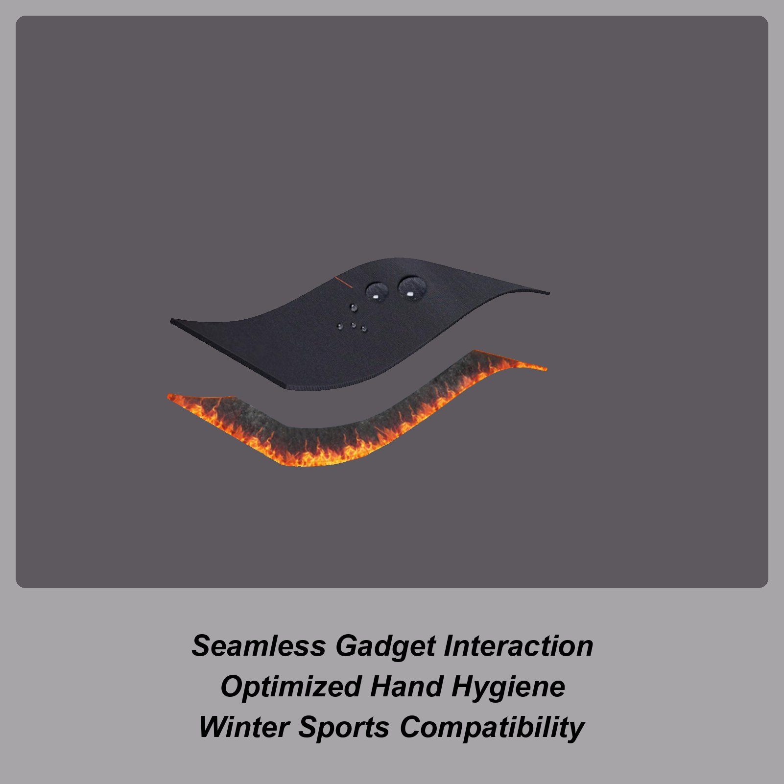 Running Gear In Snow - قفازات الشتاء الدافئة يندبروف لمس الطقس