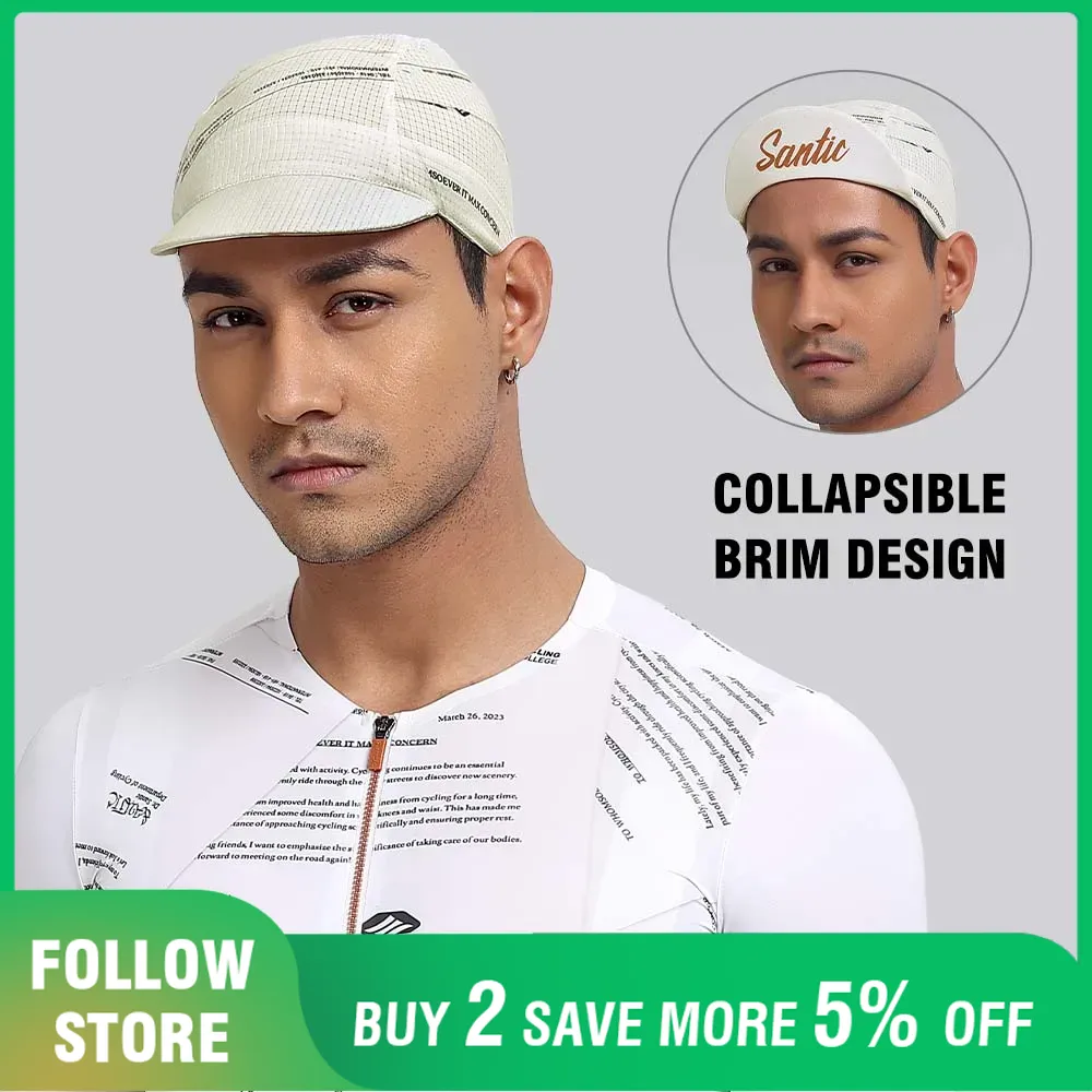 Santic تنفس قبعة الدراجات تحت  - مراجعة Running Gear Hat وسعره